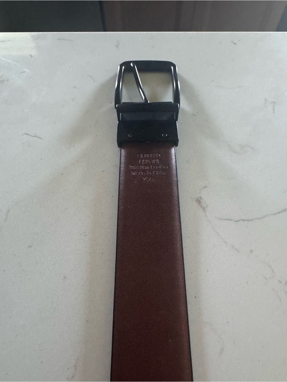 Othr Brown Leather Belt with Black Buckle